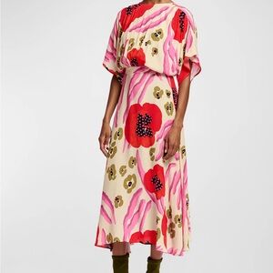 Essential Antwerp Frikart Sequined Floral Midi Dress